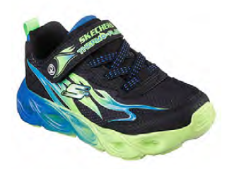 Skechers Jungs BLINKER Black-Blue-Lime