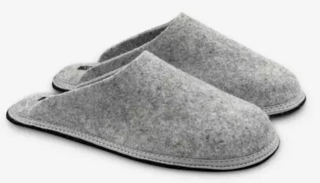 Löwenweiss Filzpantoffel Grau