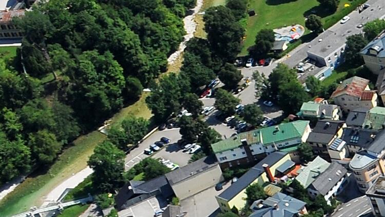 Luftbildaufnahme Dauerparkplatz Rechensteg