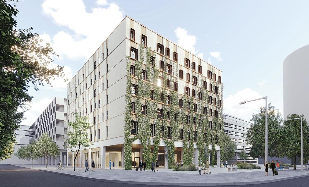 Hotelansicht in der Smart City