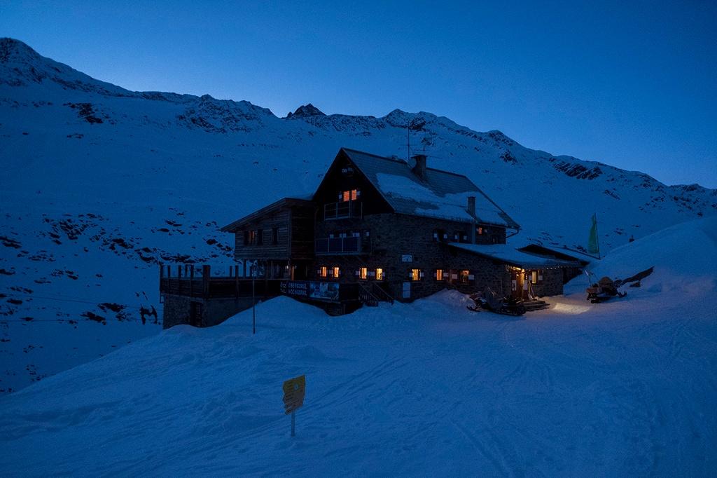 Karlsruher Hütte Abend
