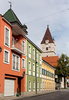 Gästehaus Rösslwirt, Außenansicht Richtung Hauptplatz