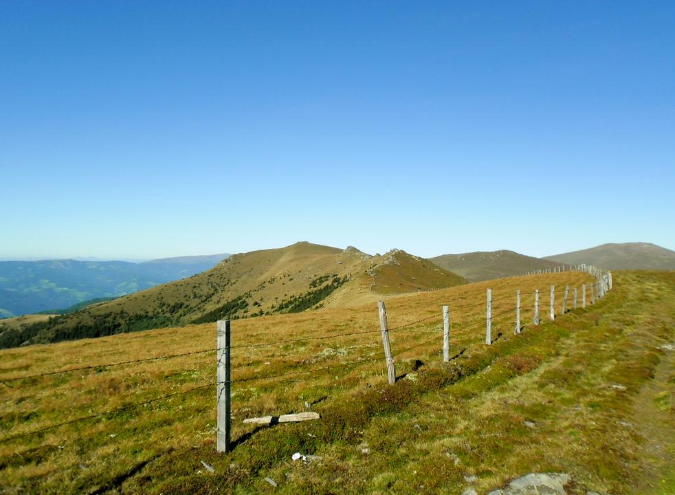 sanfte Bergrücken auf der Packalpe