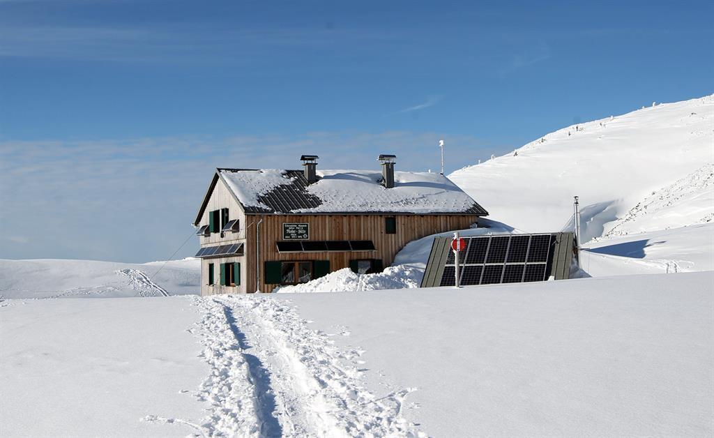 Riederhütte im Winter