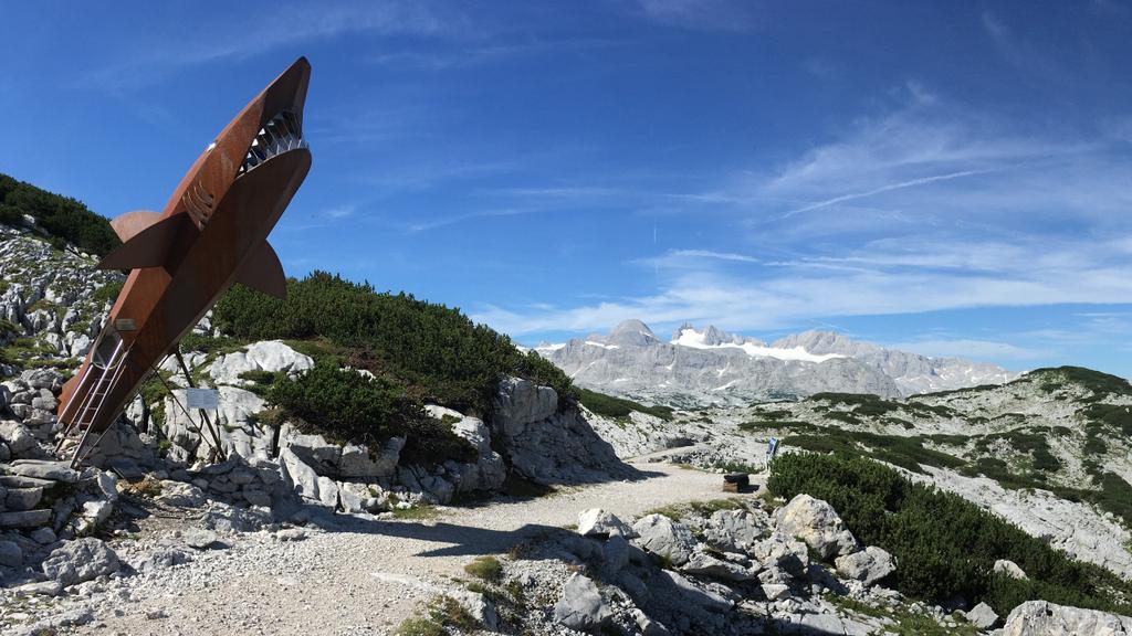 Landschaftsfoto mit Dachstein-Hai und Gletscher