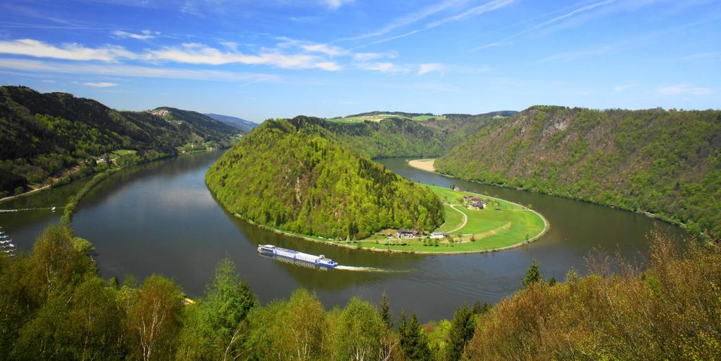 Schlögener Schlinge - Blick Freizeitanlage
