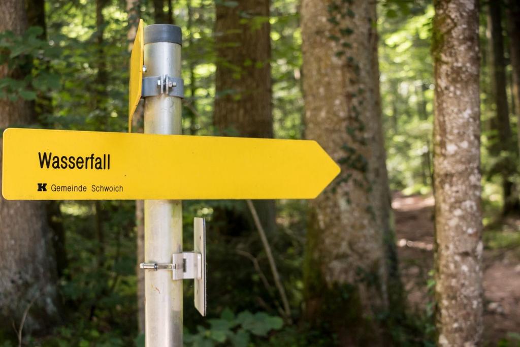 Wasserfall Bad Häring Wandern Schild
