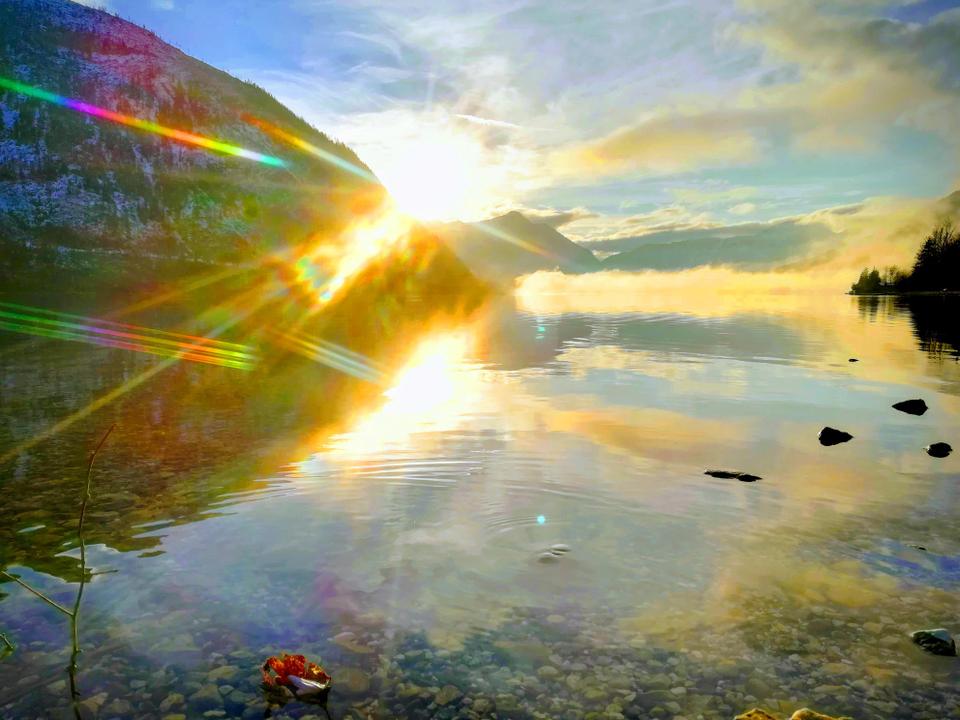 Pension Ladner, Grundlsee, Sonnenuntergang