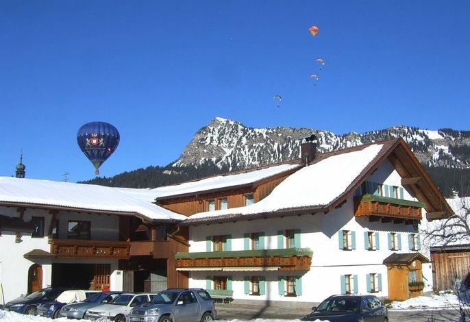 Kühe Ferienwohnung mit Blick Wohnzimmer
