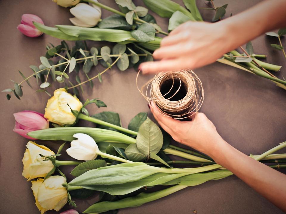 Blumen binden