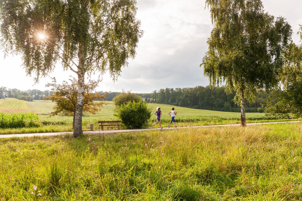 Laufen beim Golfplatz