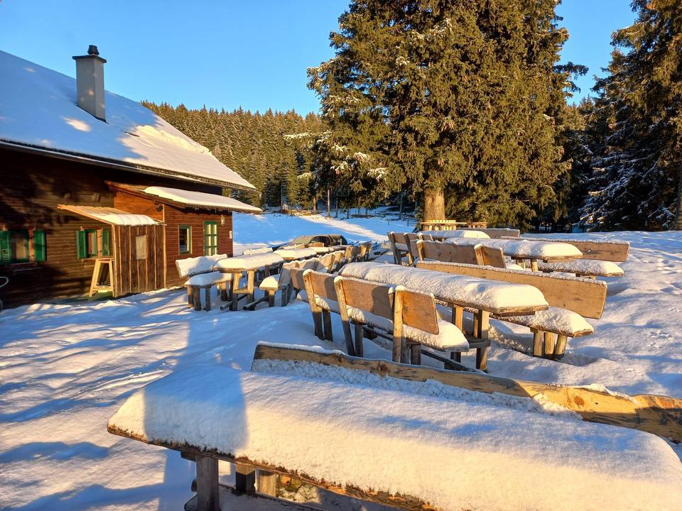 Zechhütte im Winter