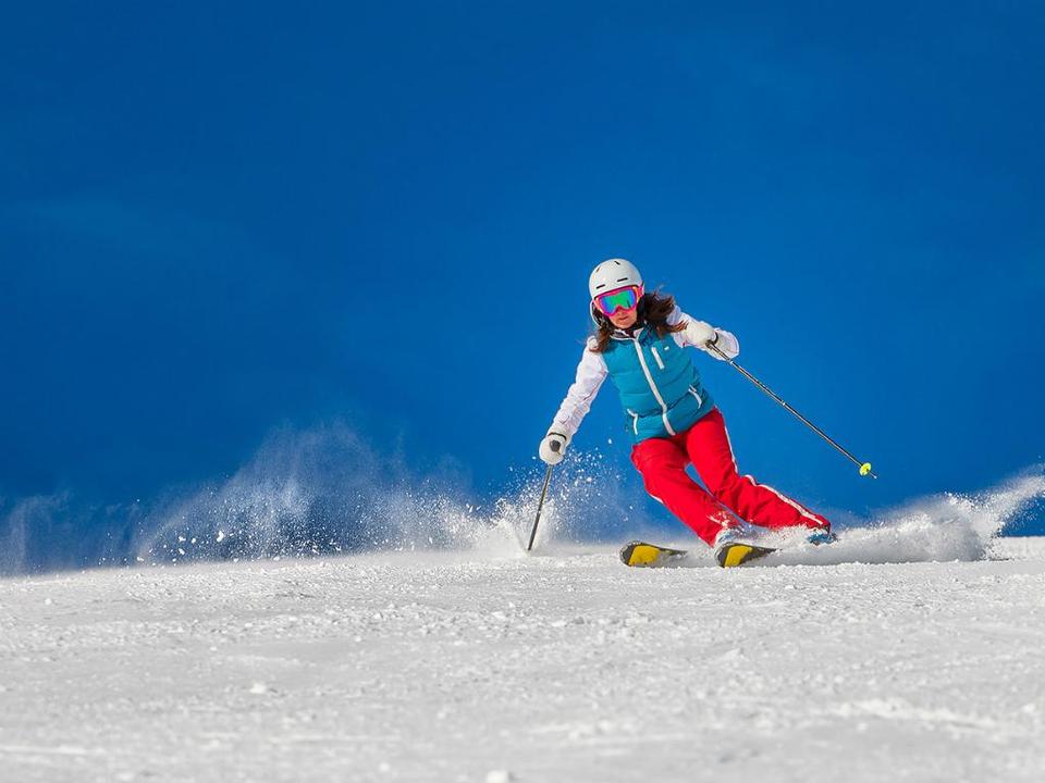 Perfekt präparierte Piste im Schigebiet Salzstiegl