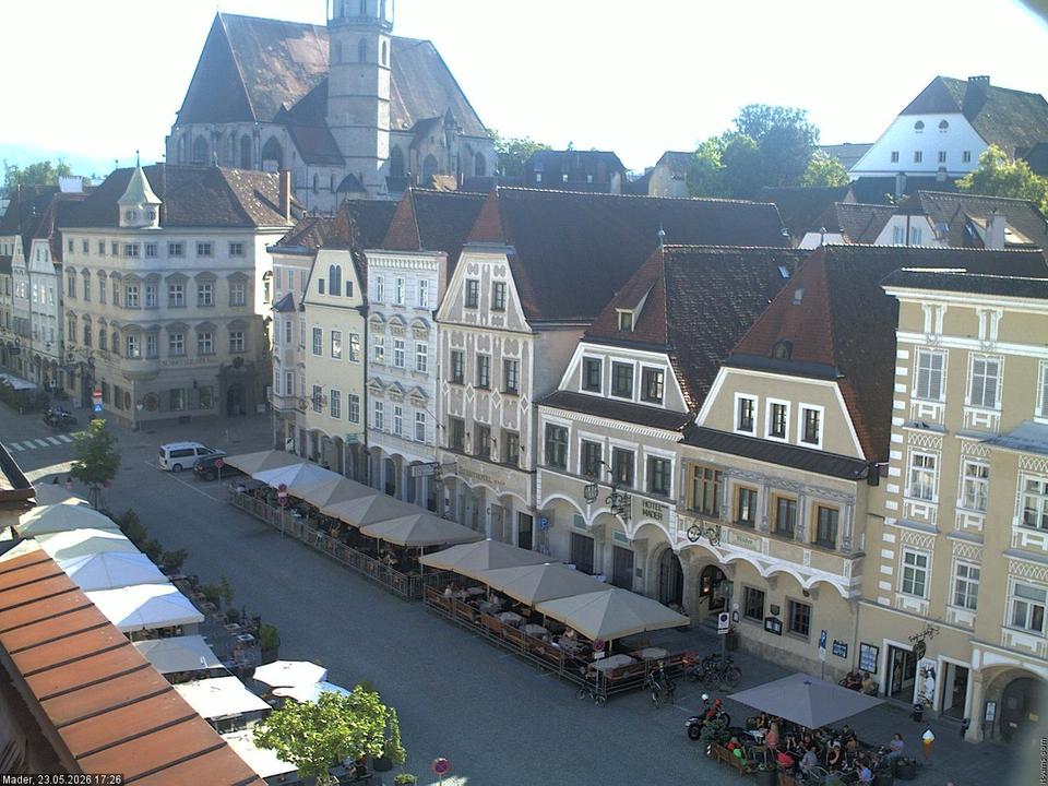 Stadtplatz Steyr | Richtung Grünmarkt (Webcam)