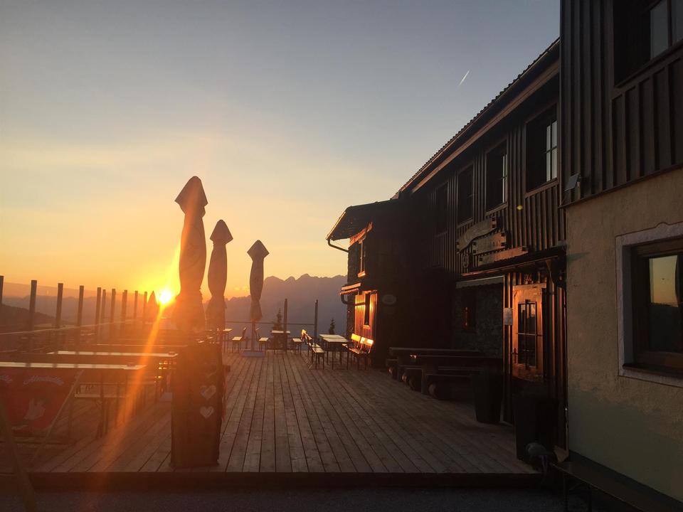 Herrliche Terrasse auf der Kaibling Alm
