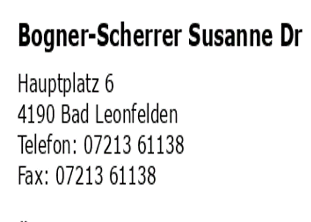 Dr. Bogner Scherrer