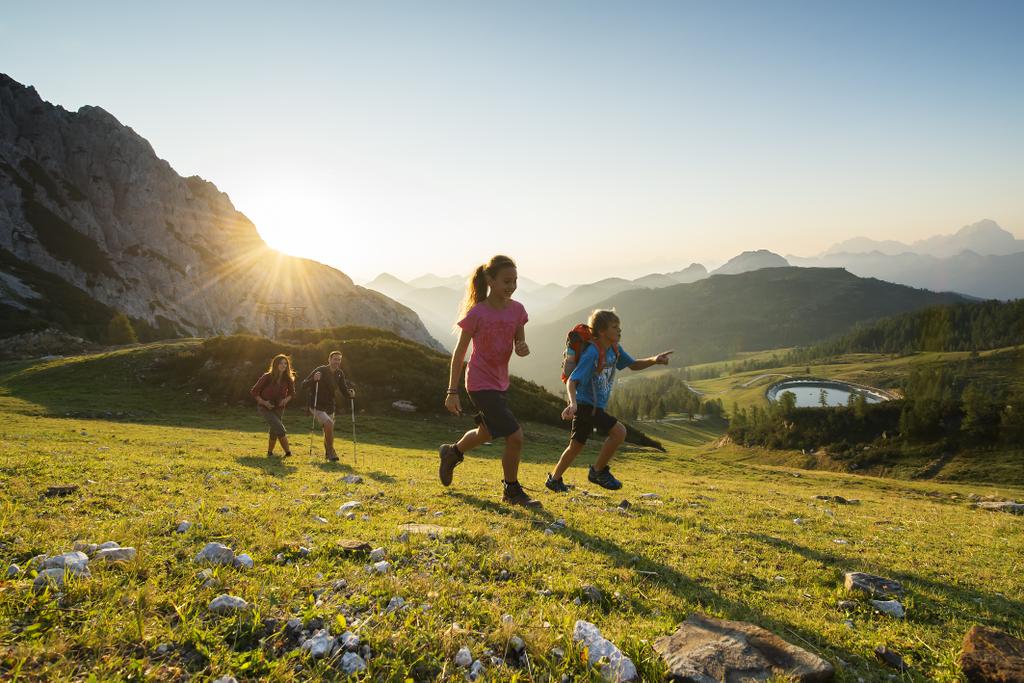 Aus Almwiesen geht es von der Bergstation gemütlich talwärts