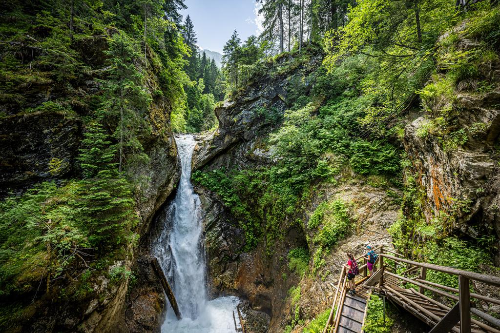 Wasserfall am Ende der Schlucht