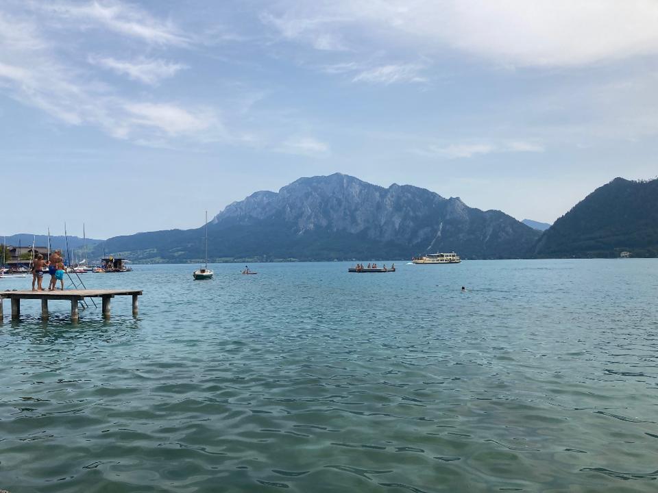 Naturbadeplatz Unterach Aussicht