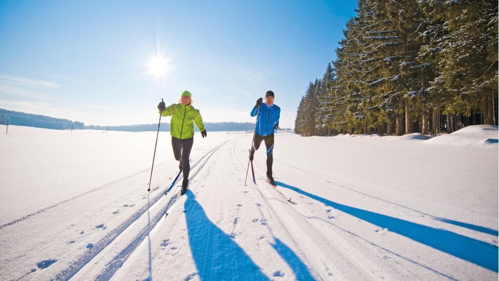 Langlaufen im verschneiten Mühlviertel