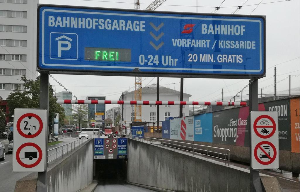 Tiefgarage Bahnhofsgarage Salzburg