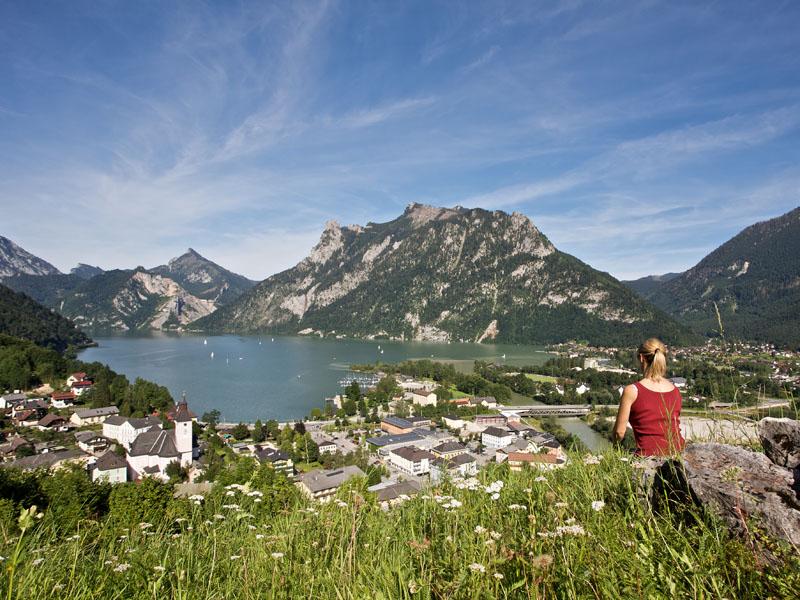 Ebensee, Aussicht auf den Ort und Traunsee