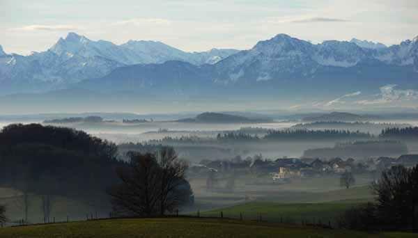 Blick in die Alpenkette