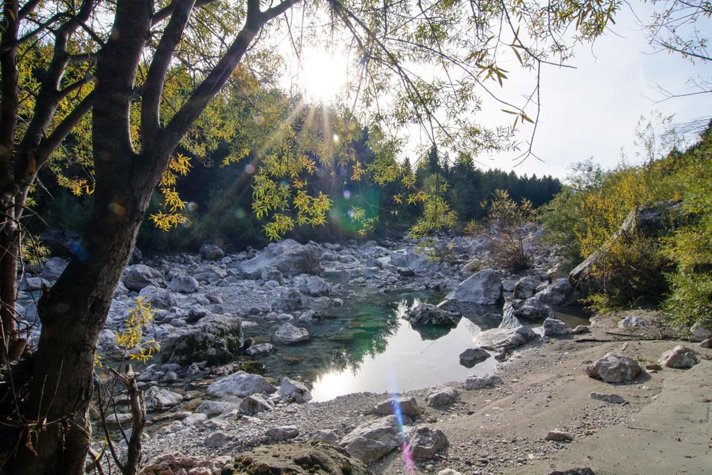 Der Fluss Gail in der Schütt