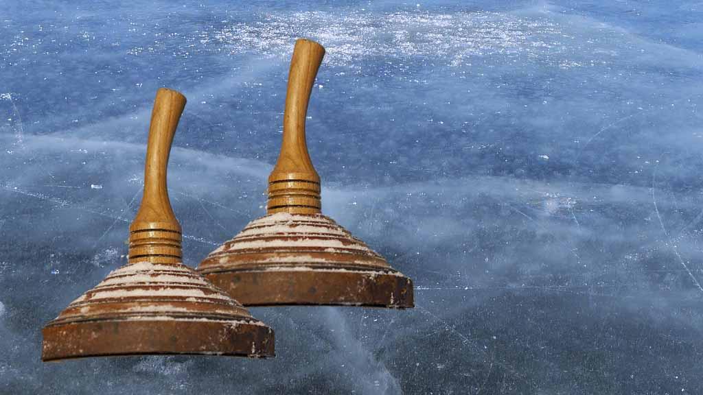 Eisstockschießen im Winter