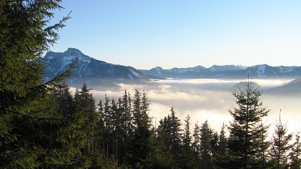 Winterblick vom Mondseeberg