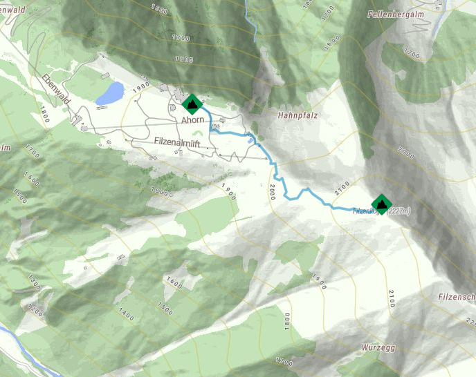 Gipfelwanderung Mayrhofen Ahornbahn Bergstation - Filzenkogel