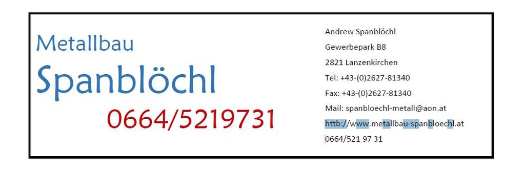 Metallbau Spanblöchl Logo
